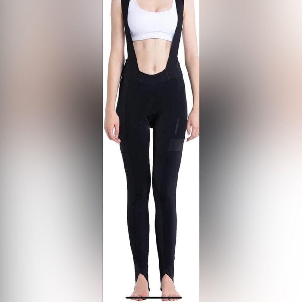 RION XXLarge Womens Cycling Padded Bib Tights Black Performance Outdoor Thermal